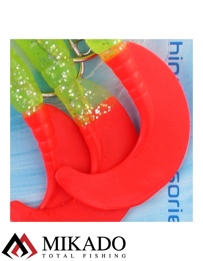 Морская оснастка Mikado TREBLE PILK TWIST RIG 6см, крючок № 4/0 (3шт.)