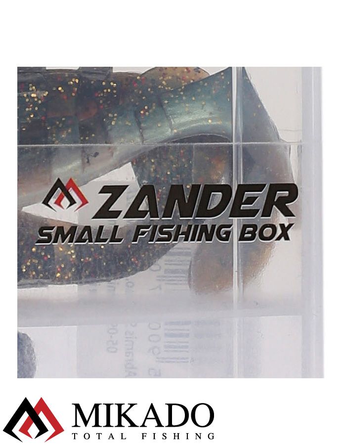 Набор силиконовых приманок Mikado ZANDER SOFT LURE KIT на судака в коробке мал.
