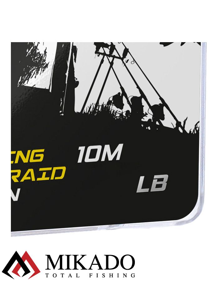 Поводочный плетеный шнур Mikado Territory FAST SINKING PREMIUM BRAID 30Lb (10 м) зелёный-сamo