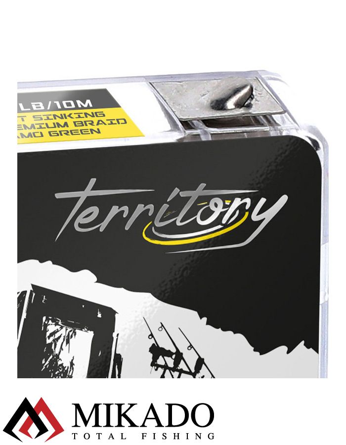 Поводочный плетеный шнур Mikado Territory FAST SINKING PREMIUM BRAID 30Lb (10 м) зелёный-сamo