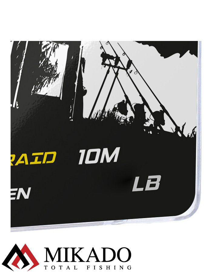 Поводочный плетеный шнур Mikado Territory COATED BRAID PREMIUM мягкий в оболочке 30LB (10 м) тём.-зел