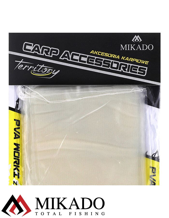 Пакеты ПВА Mikado с затяжкой  (прямоугольные) 100 x 125 мм.  ( 10 шт.)