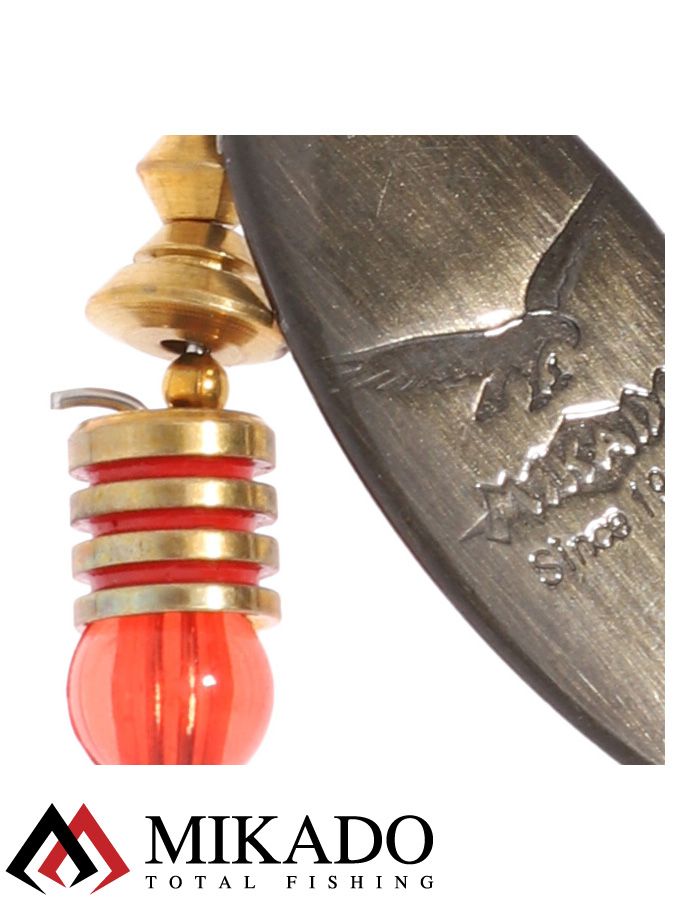 Блесна вращающаяся Mikado STREAM №2, 7 г., состаренное золото, длина лепестка 42 мм.