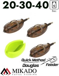 Набор методных кормушек Mikado DOUGLAS Q.M.F. L (20+30+40 гр.+ форма)