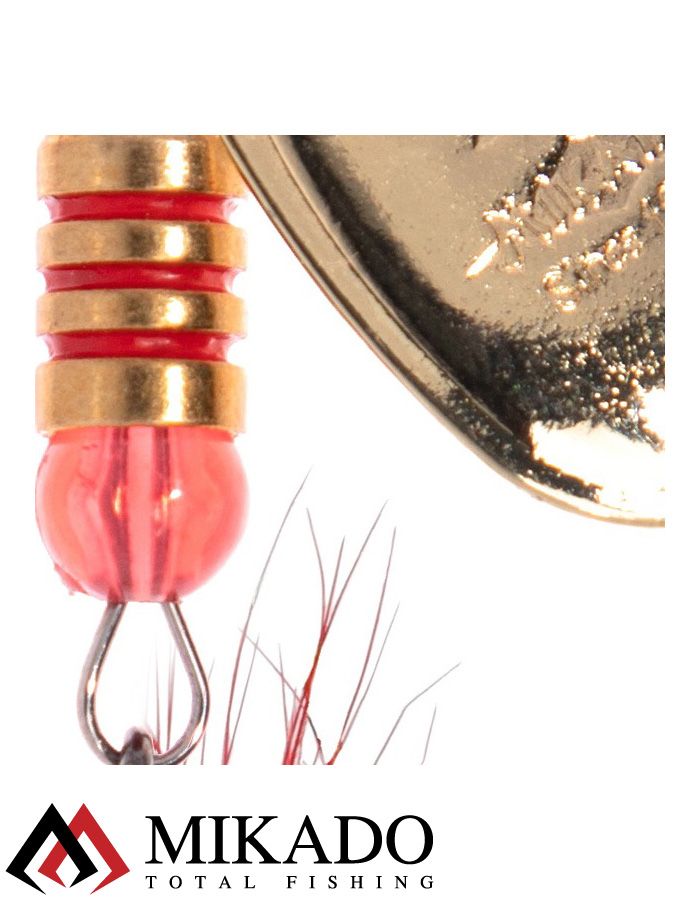 Блесна вращающаяся с кисточкой Mikado BLASTER № 00, 1,3 г., золото