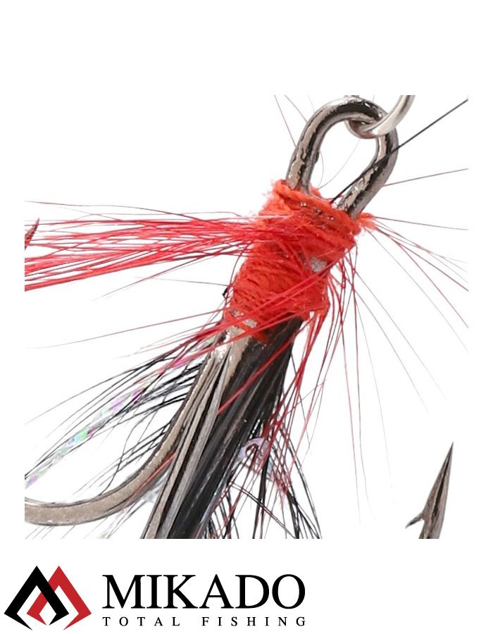 Блесна вращающаяся с кисточкой Mikado M-GRUB № 4, 13 г., GOLD/BLACK LEMON