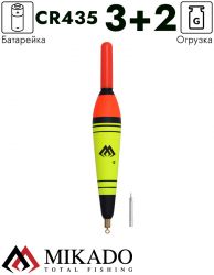 Поплавок с подсветкой Mikado MOVABLE LED 07 3,0+2 гр.(+батарейка)