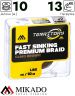 Поводочный плетеный шнур Mikado Territory FAST SINKING PREMIUM BRAID 30Lb (10 м) коричневый-camo