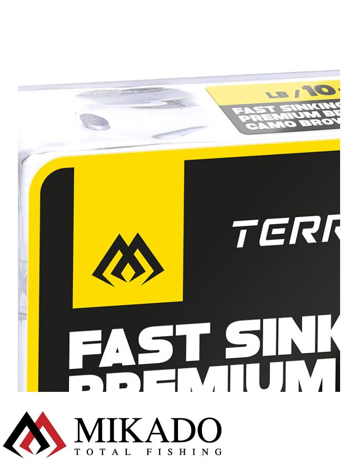 Поводочный плетеный шнур Mikado Territory FAST SINKING PREMIUM BRAID 30Lb (10 м) коричневый-camo