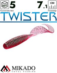 Твистер Mikado TWISTER 71 мм., 3.8 г., 80 (5 шт.)