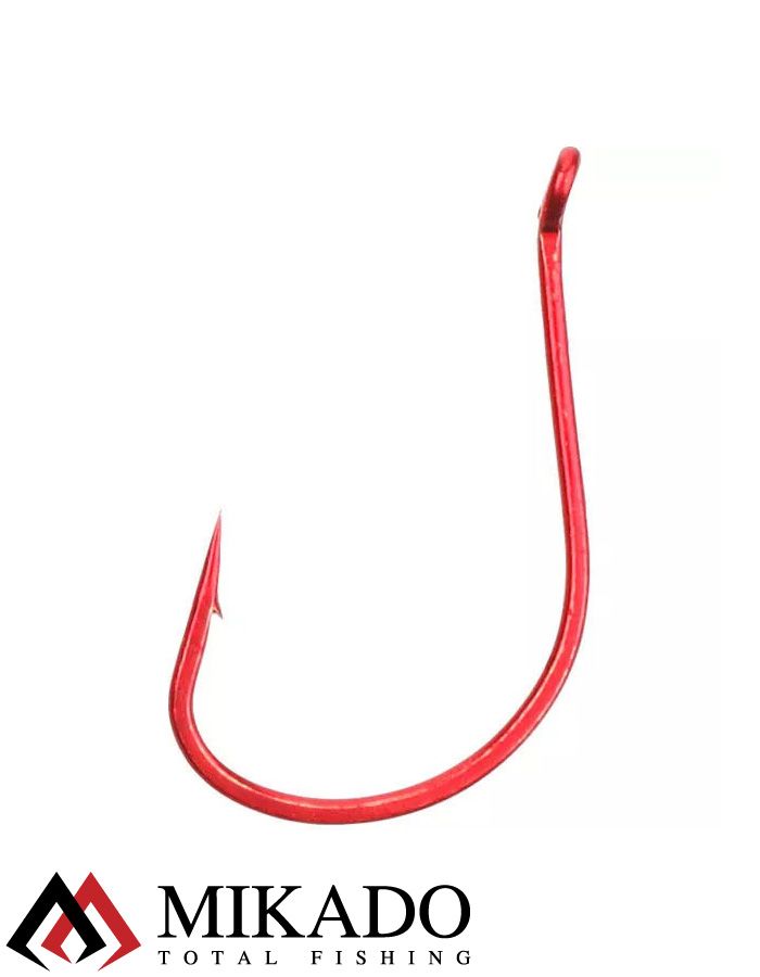 Крючки Mikado SENSUAL - KEIRYU W/RING № 8 RED (с ушком) ( 10 шт.)