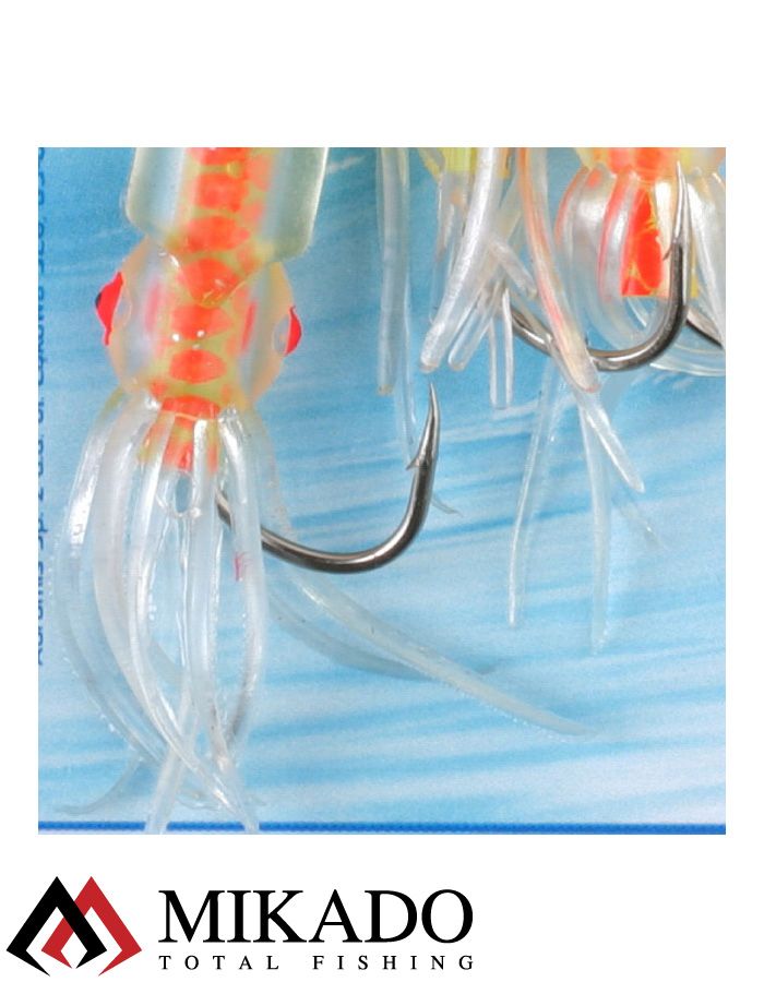 Морская оснастка Mikado SQUID RIG 7.5 см, крючок №4/0 (3шт.)