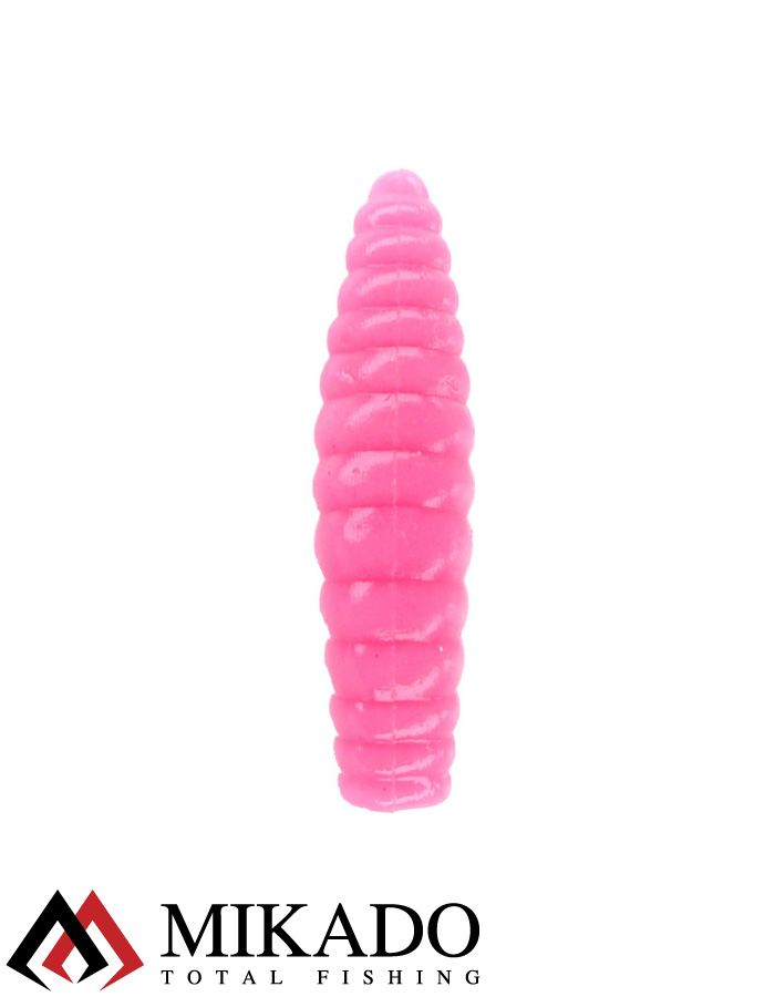 Личинка крупная силиконовая Mikado TROUT CAMPIONE FAT GRUB (чеснок) 2.6 см., 0.58 г., LOLLIPOP (8 шт
