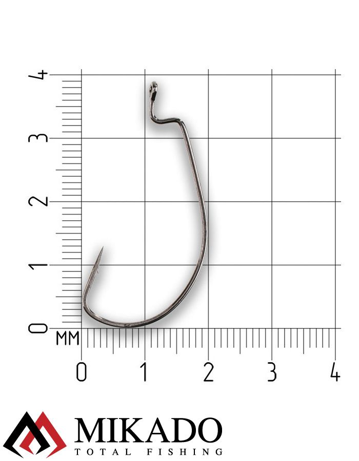 Офсетный крючок Mikado WORM 1 № 1   ( 5 шт.)