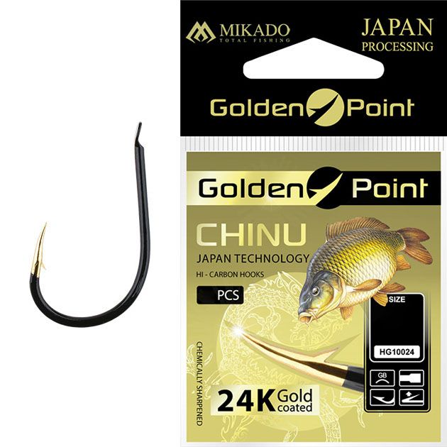 Крючки Mikado GOLDEN POINT - CHINU №  2 GB (с лопаткой) ( 10 шт.)