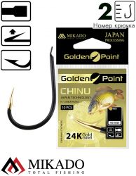 Крючки Mikado GOLDEN POINT - CHINU №  2 GB (с лопаткой) ( 10 шт.)