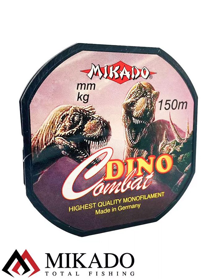 Леска мононить Mikado DINO COMBAT 0,22 (150 м) - 6.00 кг.
