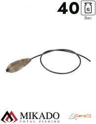 Грузило карповое сменное Mikado с антизакручивателем (песочный) 17S  40 г.