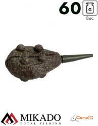 Грузило карповое сменное Mikado. плоское (тёмно-зелёный) 23G  60 г.