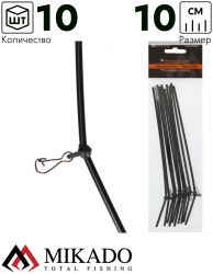 Трубка - антизакручиватель Mikado с карабином 10 см.  ( 10 шт.)