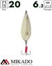 Блесна колеблющаяся Mikado NANCY №4, 20 г., 6.3 см., золото