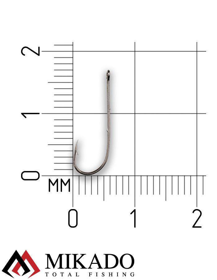 Крючки Mikado SENSUAL - ROUND с заусенцами № 10 BN (с ушком) ( 10 шт.)
