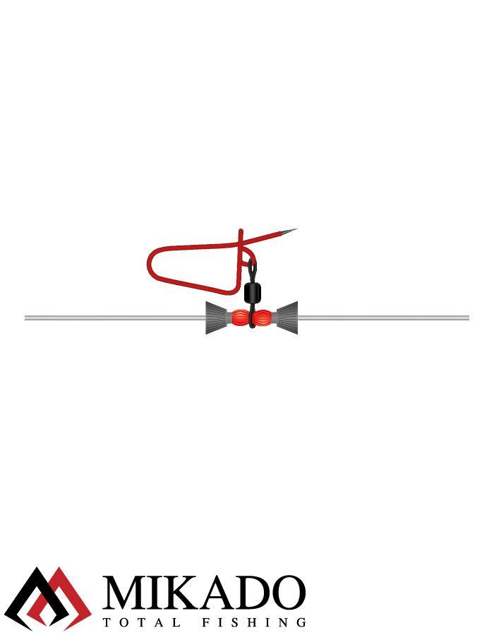 Оснастка на сома Mikado SET I -ADJUSTABLE COMBI RIG (200см, попл.20г, тройник №3/0) прочность-100 кг