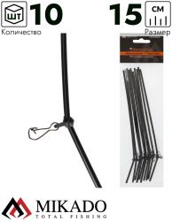 Трубка - антизакручиватель Mikado с карабином 15 см.  ( 10 шт.)