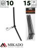 Трубка - антизакручиватель Mikado с карабином 15 см.  ( 10 шт.)