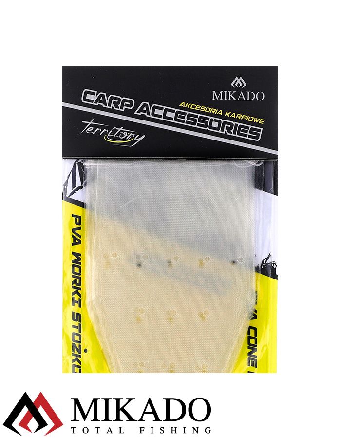 Пакеты ПВА Mikado с затяжкой, с отверстиями (конические) 100 x 180 мм.  ( 10 шт.)