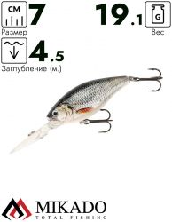 Воблер Mikado SUTINGU 7 см. / Y22 - плавающий