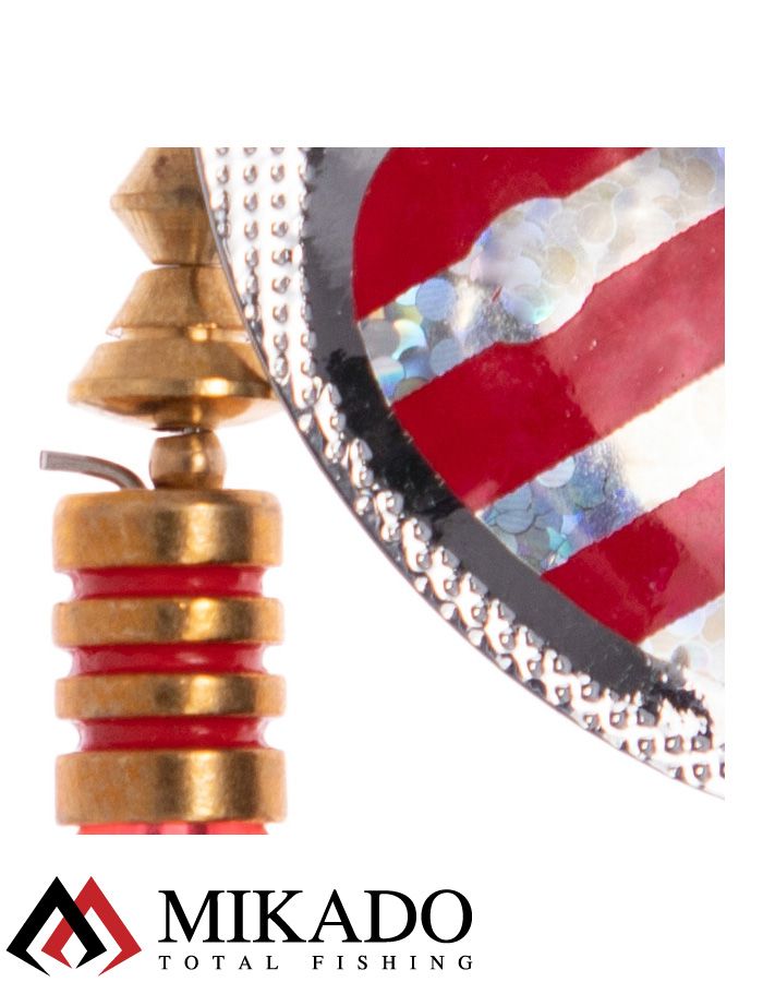 Блесна вращающаяся Mikado FOCUS №3, 6 г., серебро 22 HOLO, длина лепестка 32 мм.