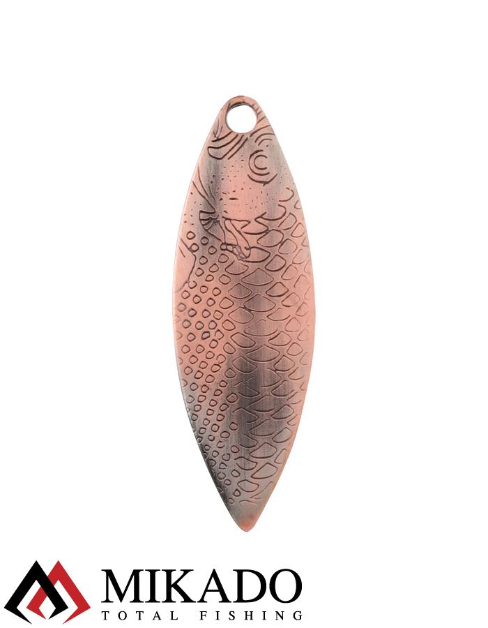 Блесна вращающаяся Mikado WILLOW №5, 17 г., состаренная медь, длина лепестка 65 мм.