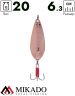 Блесна колеблющаяся Mikado NANCY №4, 20 г., 6.3 см., медь