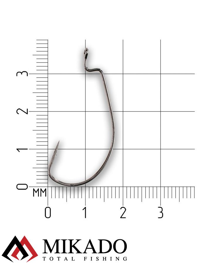 Офсетный крючок Mikado WORM 1 № 2   ( 5 шт.)