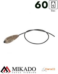 Грузило карповое сменное Mikado с антизакручивателем (песочный) 17S  60 г.