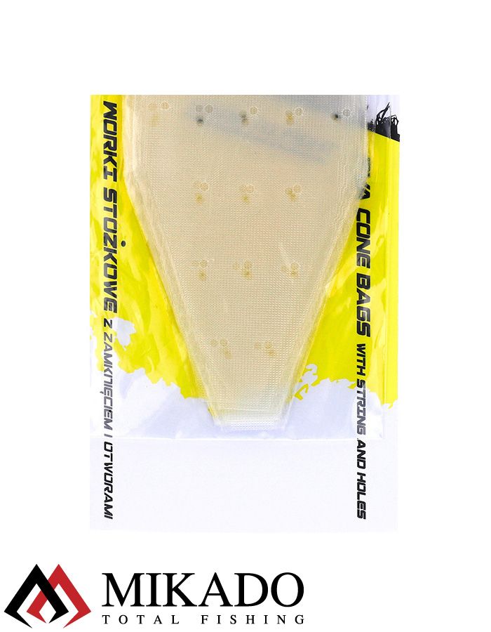 Пакеты ПВА Mikado с затяжкой, с отверстиями (конические) 115 x 200 мм.  ( 10 шт.)