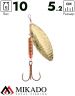 Блесна вращающаяся Mikado STREAM №3, 10 г., золото 00 чешуя, длина лепестка 52 мм.
