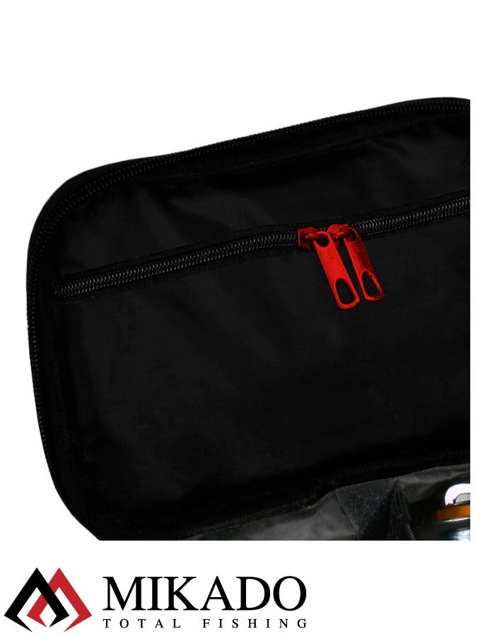 Сумка для рыболовных катушек Mikado R003B (24 x 20 x 12 cм.) серо-чёрный