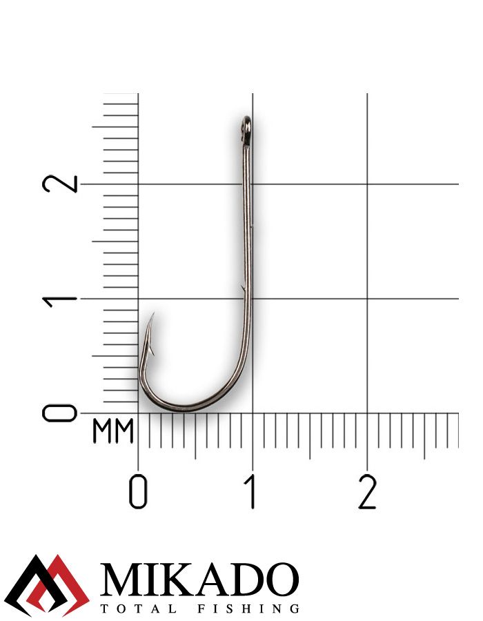 Крючки Mikado SENSUAL - ROUND с заусенцами № 4 BN (с ушком) ( 10 шт.)