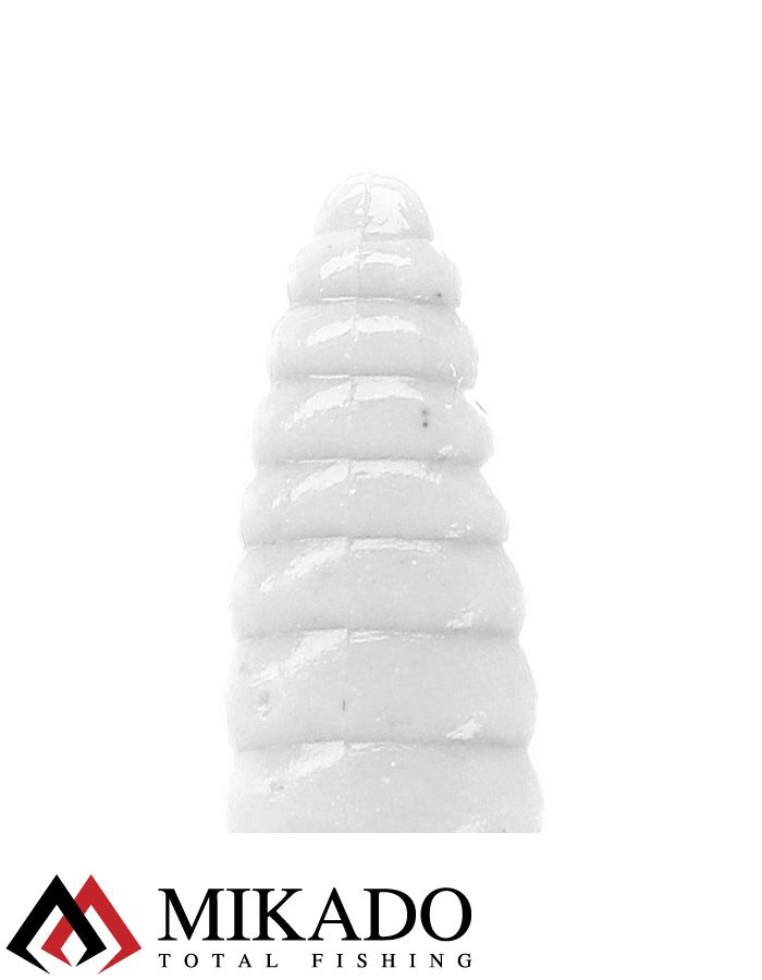 Личинка крупная силиконовая Mikado TROUT CAMPIONE FAT GRUB (чеснок) 2.6 см., 0.58 г., WHITE (8 шт.)