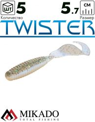 Твистер Mikado TWISTER 57 мм., 2.2 г., 88 (5 шт.)