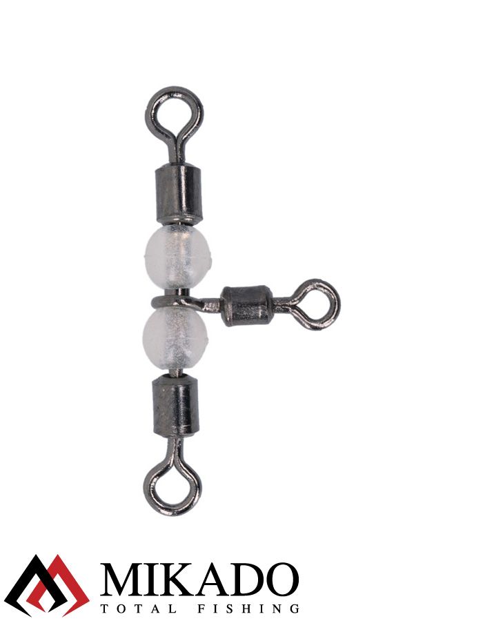 Вертлюжок роликовый на трубке Mikado BN 5*6.  тест 30 кг. (5 шт.)