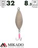 Блесна колеблющаяся Mikado FOCUS №4, 32 г., 8.3 см., золото