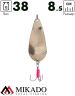 Блесна колеблющаяся Mikado TRACKER №1, 38 г., 8.5 см., золото