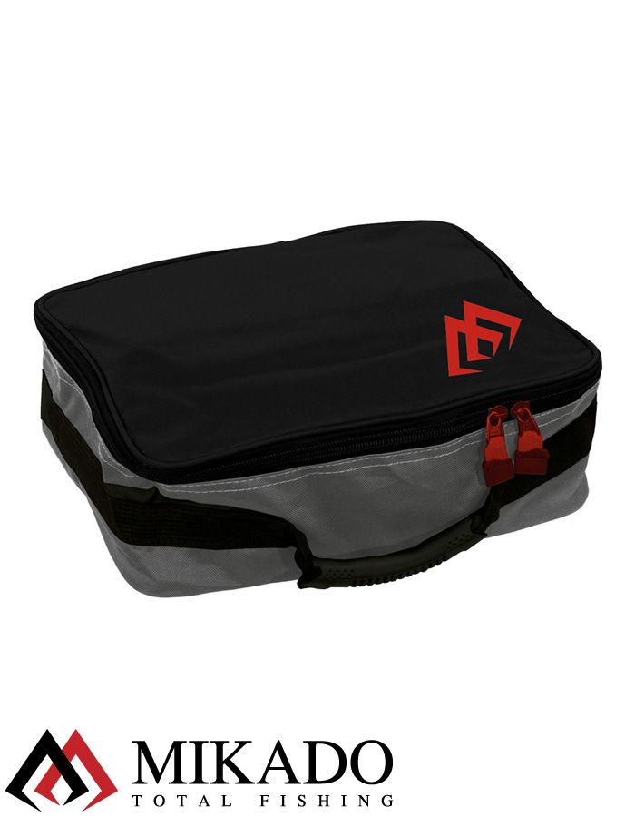 Сумка для рыболовных катушек Mikado R004B (38 x 29 x 13 cм.) серо-чёрный