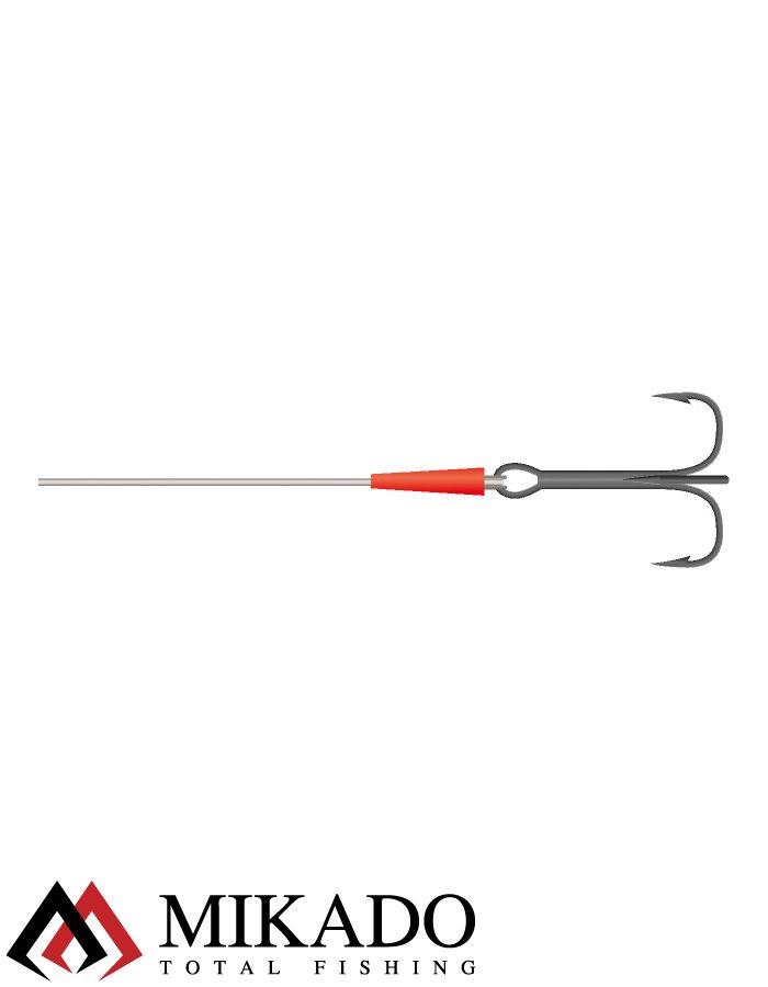 Оснастка на сома Mikado SET III - BIG BAIT READY RIG (200см, попл.10г,тройник №4/0, крюк №4/0) 100кг