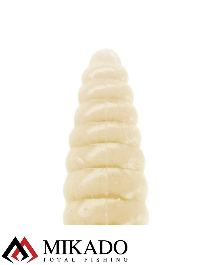 Личинка крупная силиконовая Mikado TROUT CAMPIONE FAT GRUB (чеснок) 2.6 см., 0.58 г., LIGHT YELLOW (
