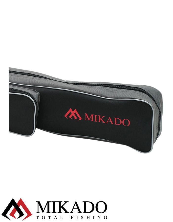 Чехол для удилищ Mikado 1 секционный 130 см. чёрно-серый