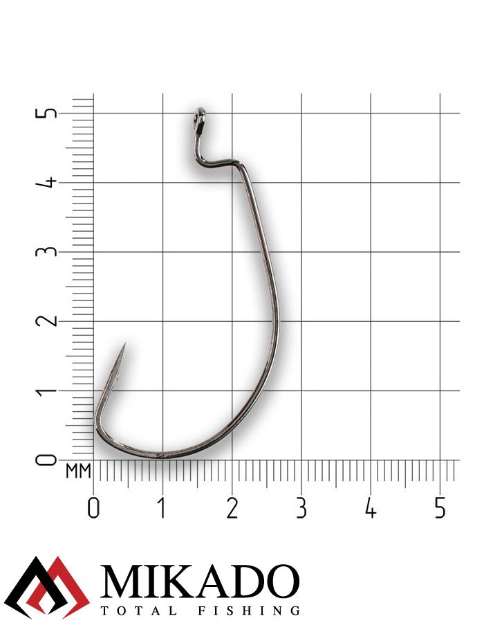 Офсетный крючок Mikado WORM 1 № 3/0   ( 5 шт.)